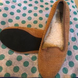 Ugg Suede Gold studded Slip-ons